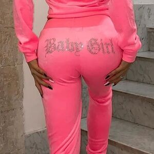 Pink “Baby Girl” Track Pants